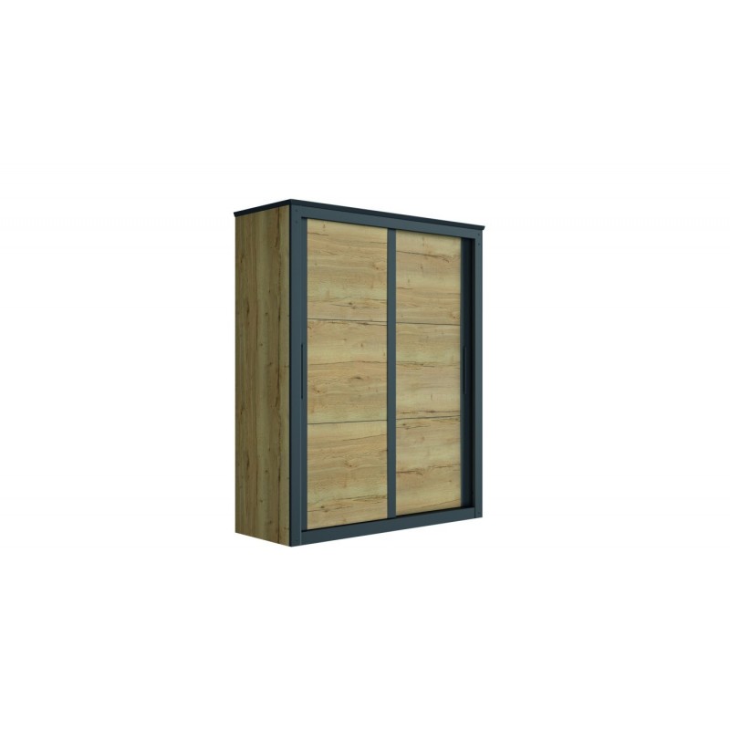 EPSI - Armoire 2 portes miroir et bois 